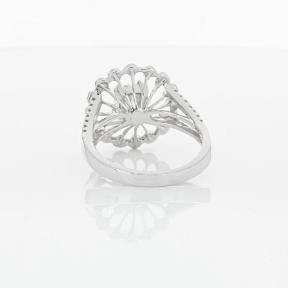 18ct White Gold Cushion Cut Diamond Ring