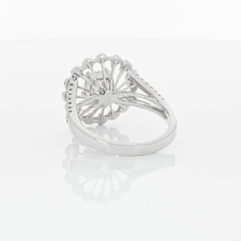 18ct White Gold Cushion Cut Diamond Ring