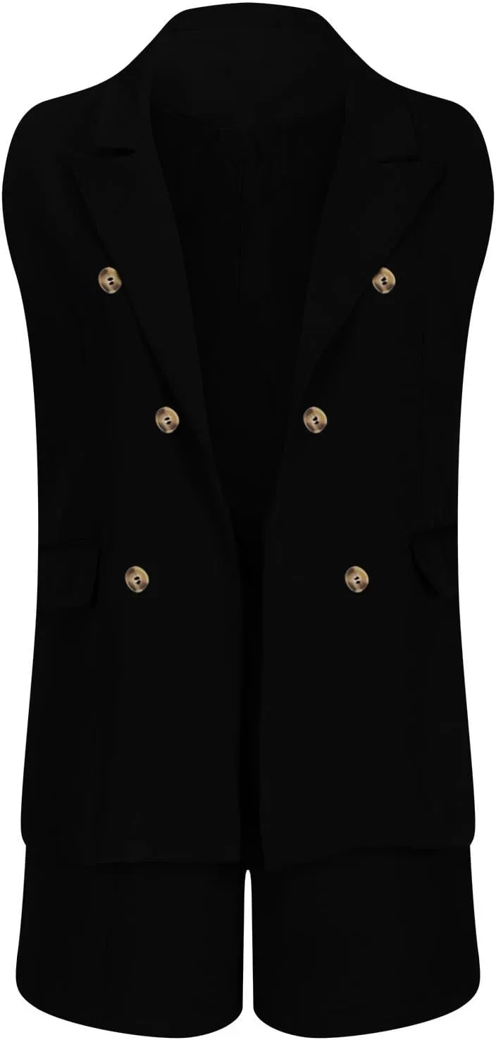 2 Piece Sets for Women Summer Business Casual Outfits Sleeveless Vest Blazer and Shorts 2024 Dressy Pants Suits