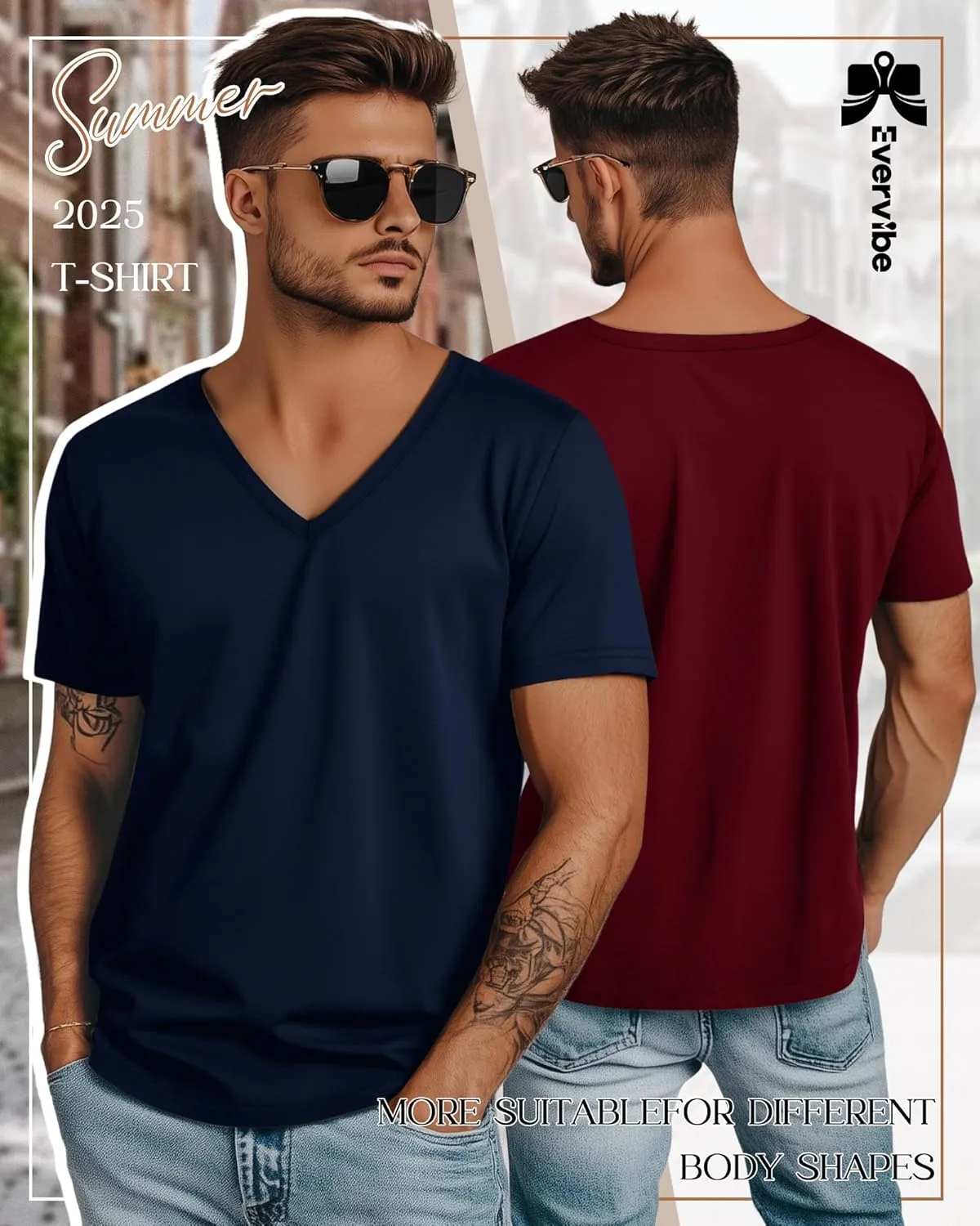3 Pack Big and Tall Cotton Shirts for Men M-7XL Soft V Neck Shirt Plus Size Short Sleeve Tee Undershirt Casual Tops