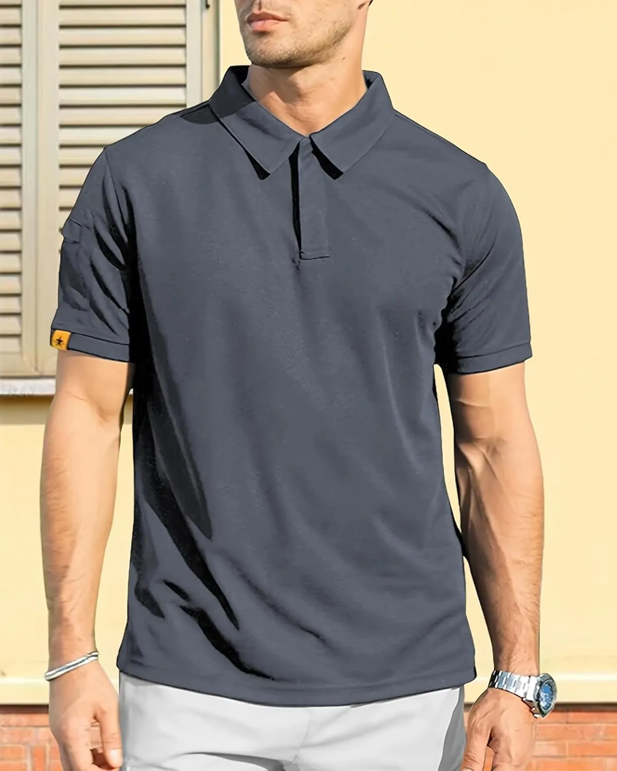 3 Pack Mens Polo Shirts Quick Dry Performance Short Sleeve Lightweight Golf Tactical Shirts Casual Collared T-Shirt