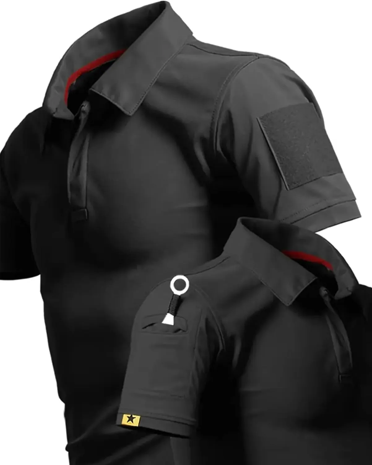 3 Pack Mens Polo Shirts Quick Dry Performance Short Sleeve Lightweight Golf Tactical Shirts Casual Collared T-Shirt