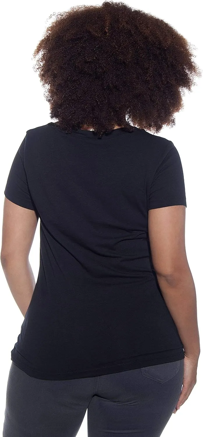 4 Pack Zenana Women's Basic V-Neck T-Shirts