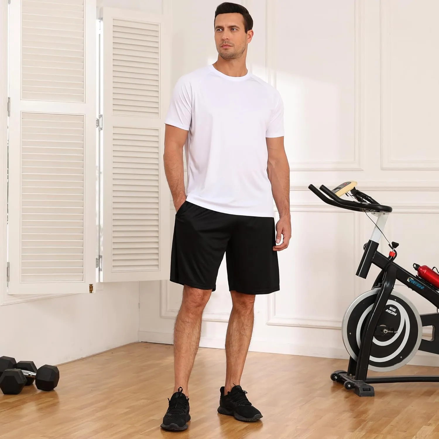 5/7 Pack Workout Shirts for Men Quick Dry Moisture Wicking Mens Gym Shirts Athletic T-Shirts
