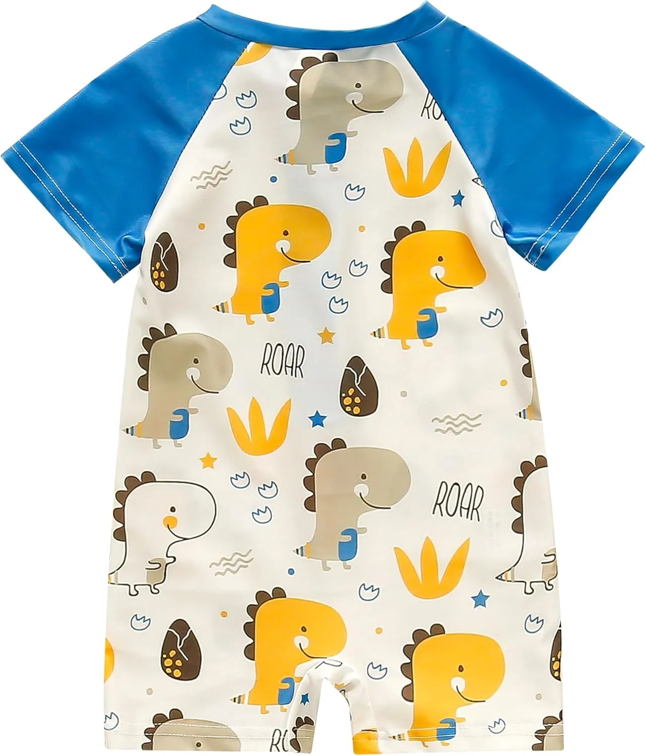 AIWUHE Boys One Piece Swimsuit Toddler Swimwear Rash Guard Suits Short Sleeve Zipper Bathing Suit UPF 50  Beach Sunsuit 6M-3Y