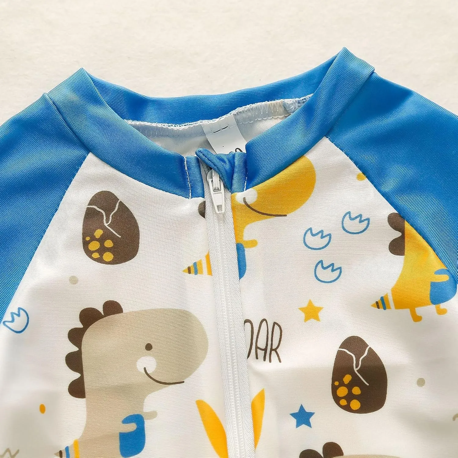 AIWUHE Boys One Piece Swimsuit Toddler Swimwear Rash Guard Suits Short Sleeve Zipper Bathing Suit UPF 50  Beach Sunsuit 6M-3Y