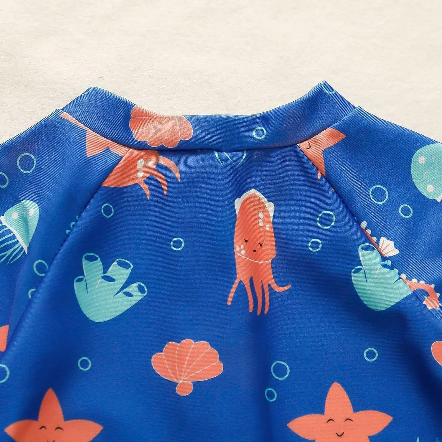 AIWUHE Boys One Piece Swimsuit Toddler Swimwear Rash Guard Suits Short Sleeve Zipper Bathing Suit UPF 50  Beach Sunsuit 6M-3Y