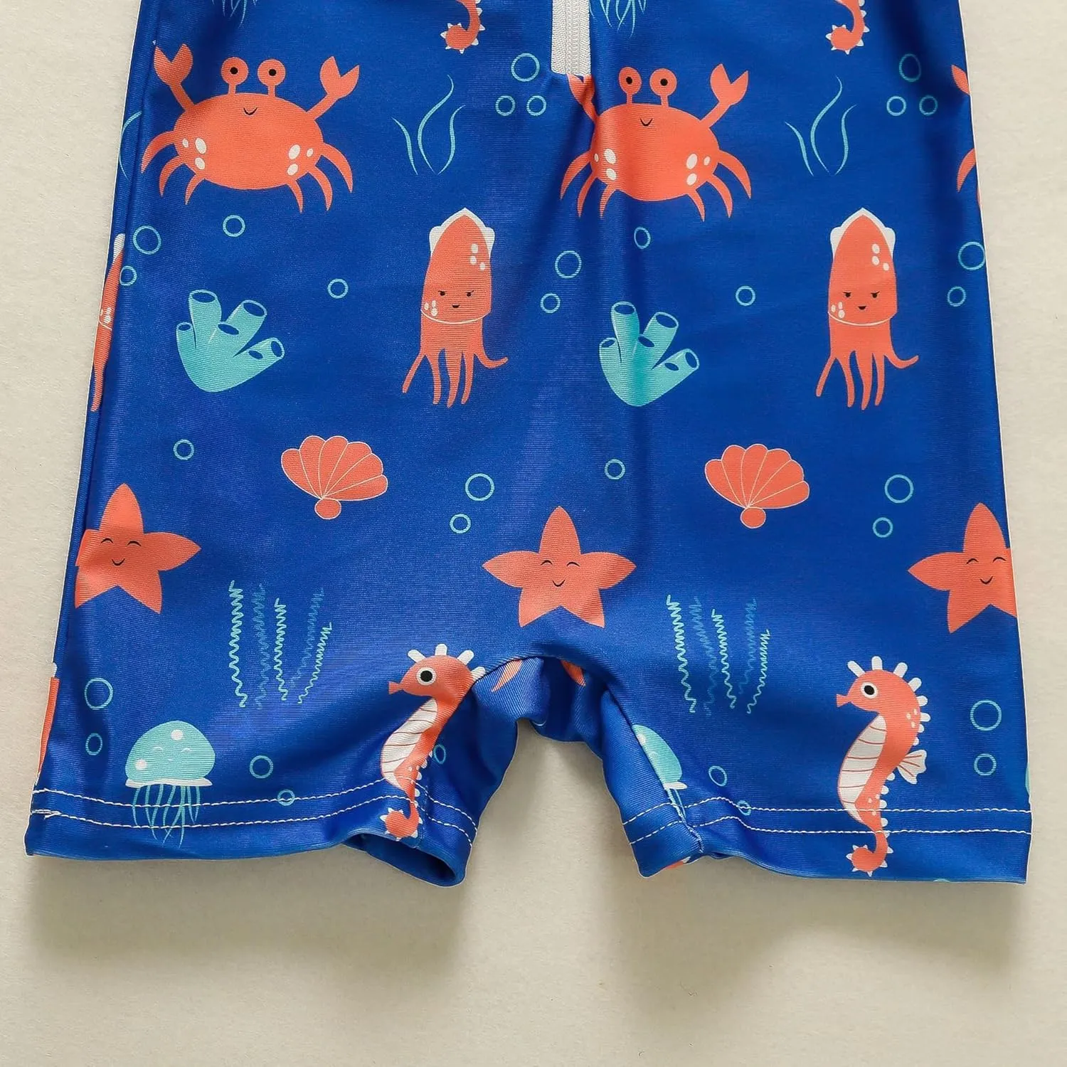 AIWUHE Boys One Piece Swimsuit Toddler Swimwear Rash Guard Suits Short Sleeve Zipper Bathing Suit UPF 50  Beach Sunsuit 6M-3Y