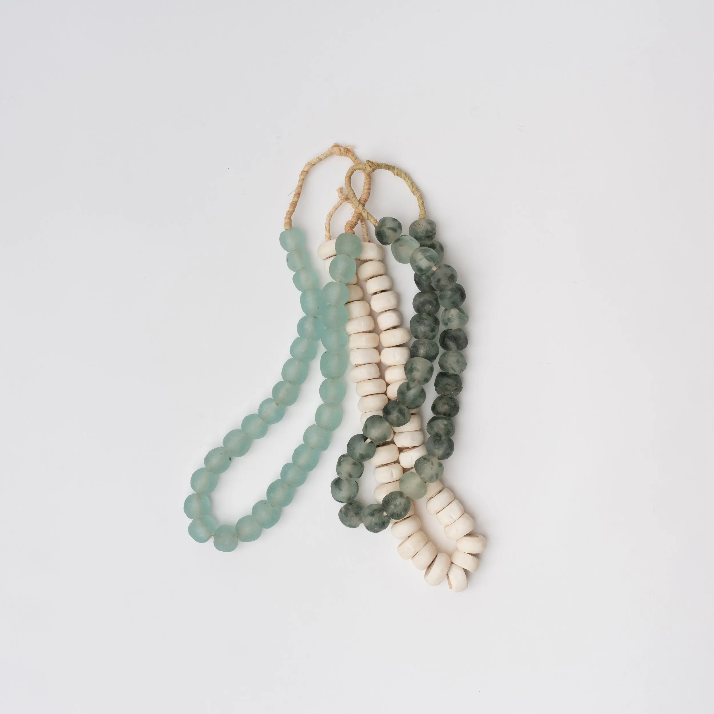 Aqua Recycled Glass Decorative Beads