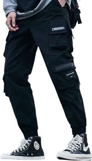 Astellarie Mens Jogger Pants Techwear Hip Hop Punk Harem Cargo Jogger Pant Streetwear Tactical Track Pants with Pocket