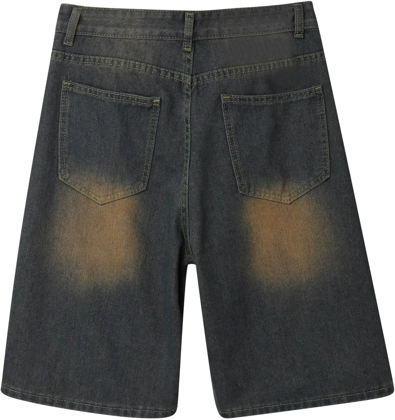 Baggy Jean Shorts for Men Casual Summer Loose Fit Hip Hop Wide Leg Denim Shorts 2025 Trendy Streetwear