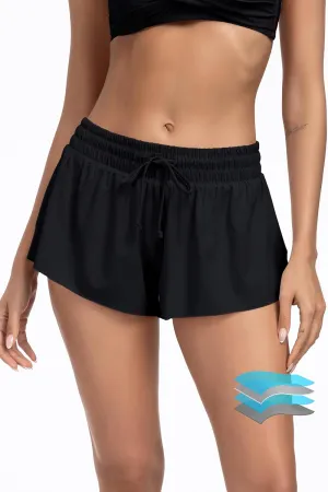Beautikini Period Swim 2-in-1 Shorts Menstrual Leakproof Bathing Suit Bottoms Flowy Athletic Skirt for Teen Girls