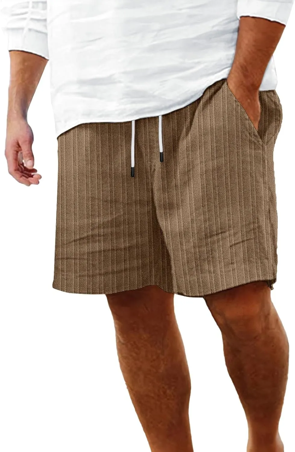 Black Shorts Men Cotton Men's Solid Summer Fashionable Men's pants Mens White Shorts Mens Stretch Cargo Mens Linen