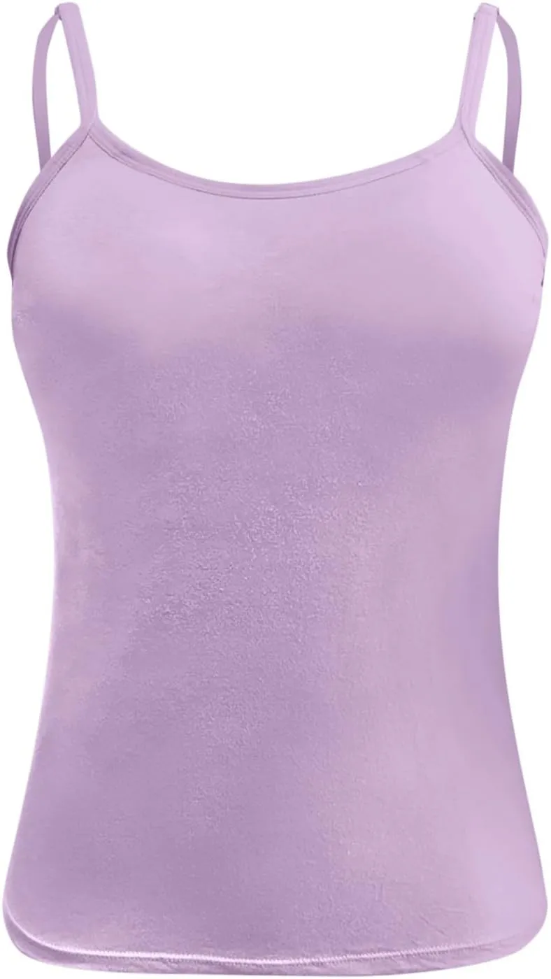 Built in Bra Tank Tops for Women Casual Adjustable Spaghetti Strap Camisole Cotton Plus Size Workout Tops 2024