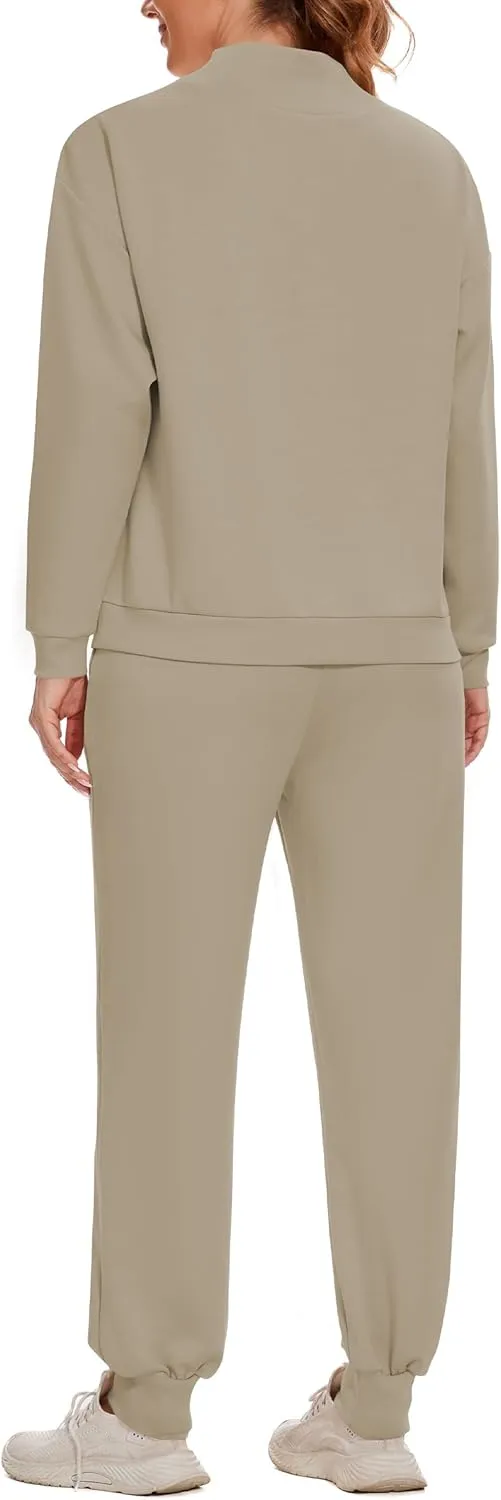Cakulo Womens 2 Piece Lounge Sets 2024 Fall Outfits Jogger Sweat Pants Set Sweatsuits Matching Track Suits