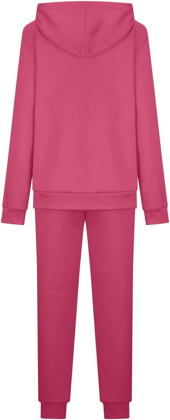 Casual Hoodie and Sweatpants Outfit Plush Thickened Hooded Pullover Sweatsuits Jogger Set 2024 Fall Winter Fashion