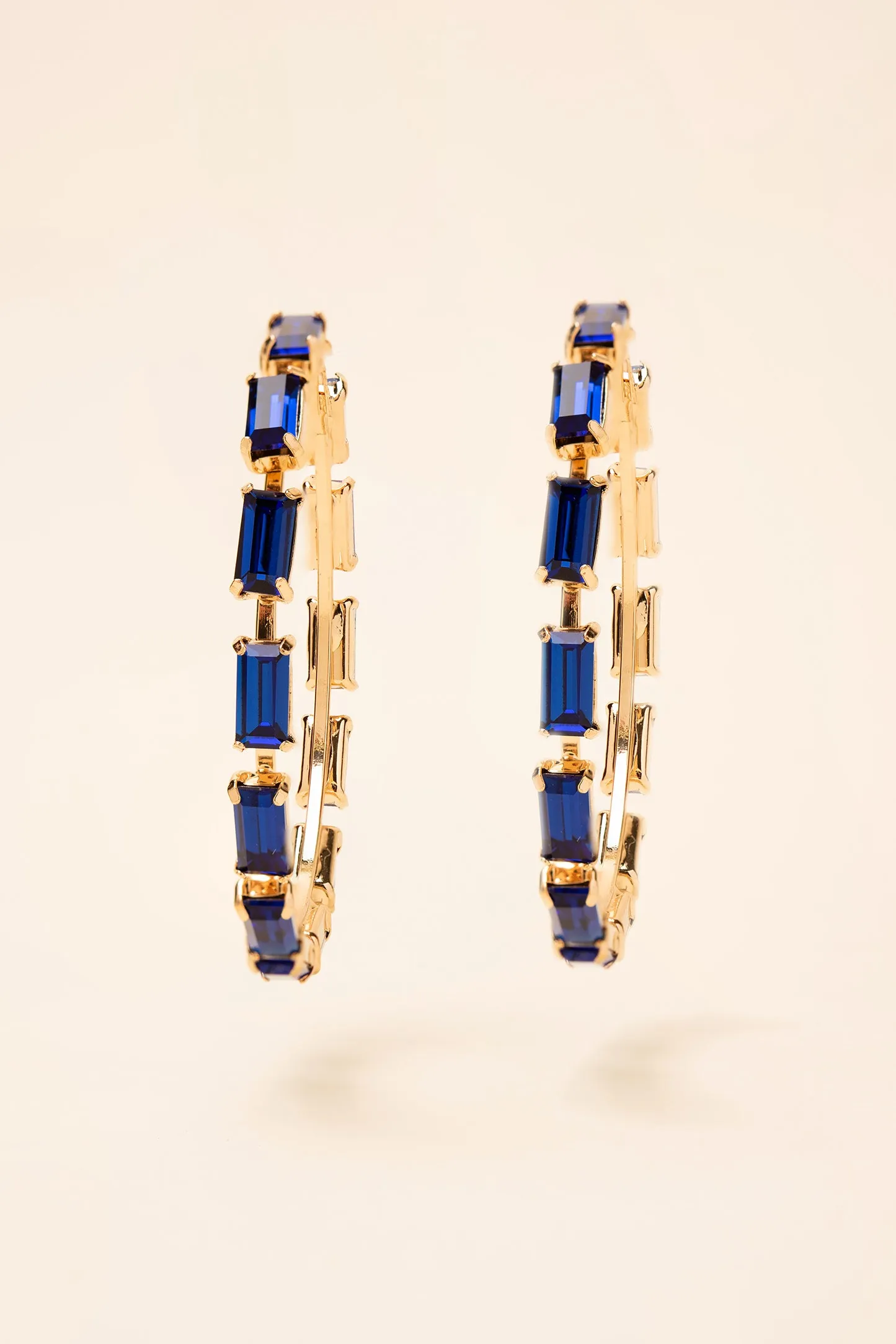 Crissy Rectangle Rhinestone Hoops