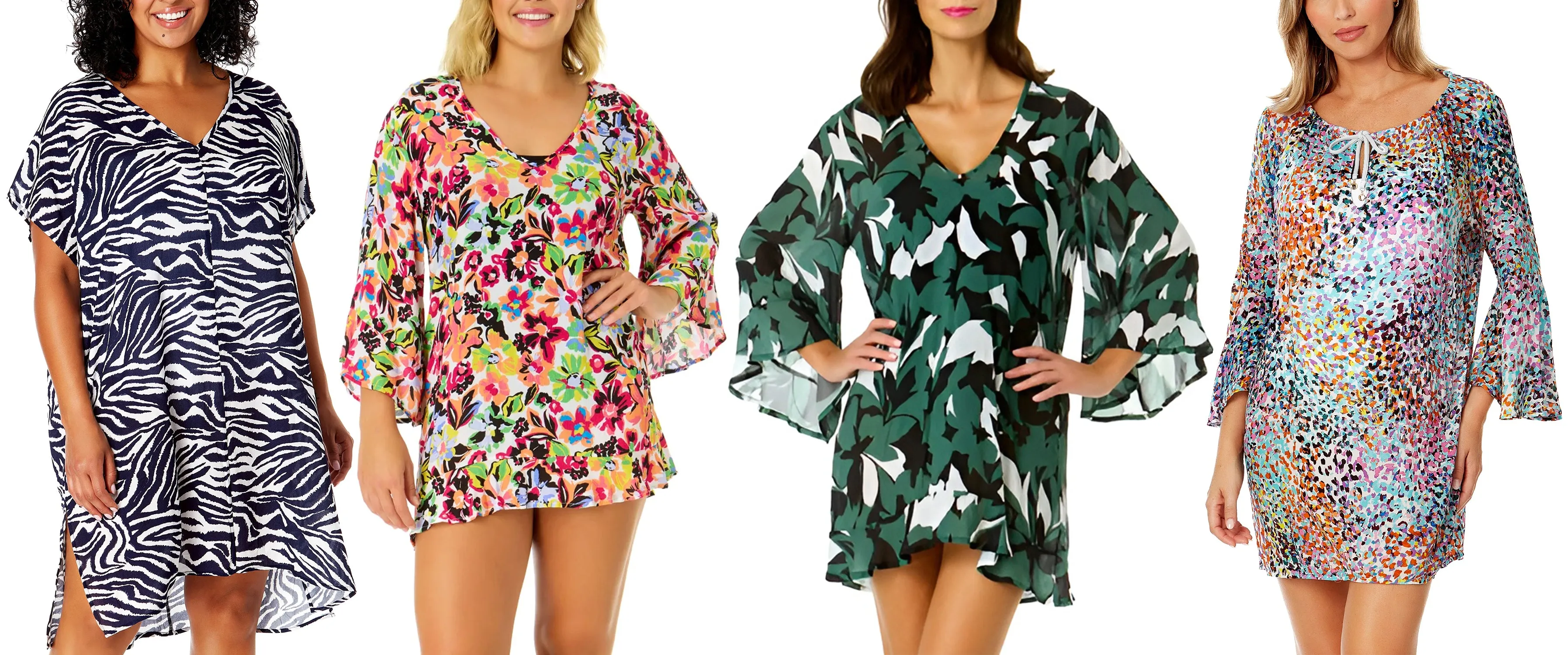 CU-AC - Women's Printed Flowy Cover-Ups