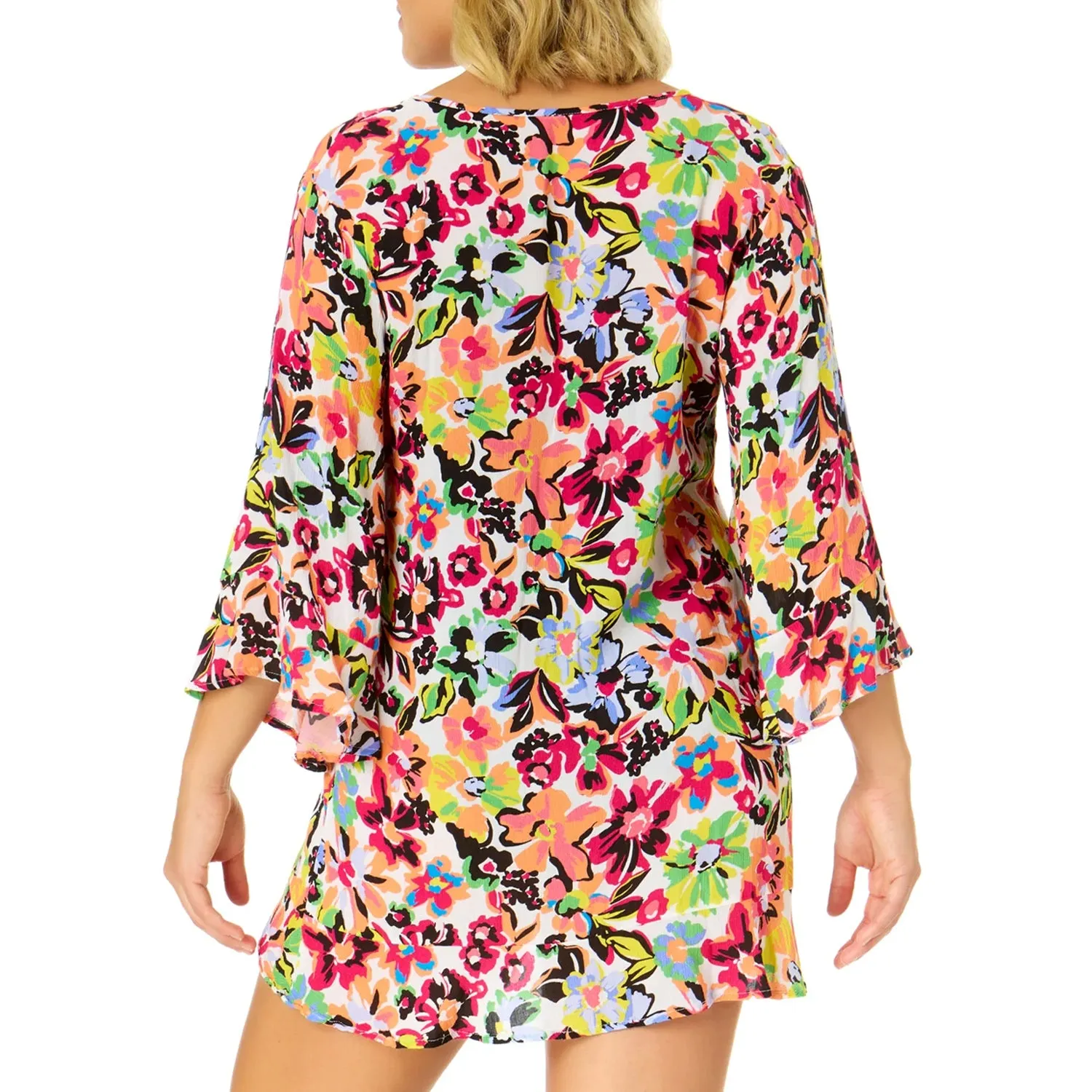 CU-AC - Women's Printed Flowy Cover-Ups