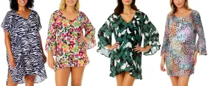CU-AC - Women's Printed Flowy Cover-Ups