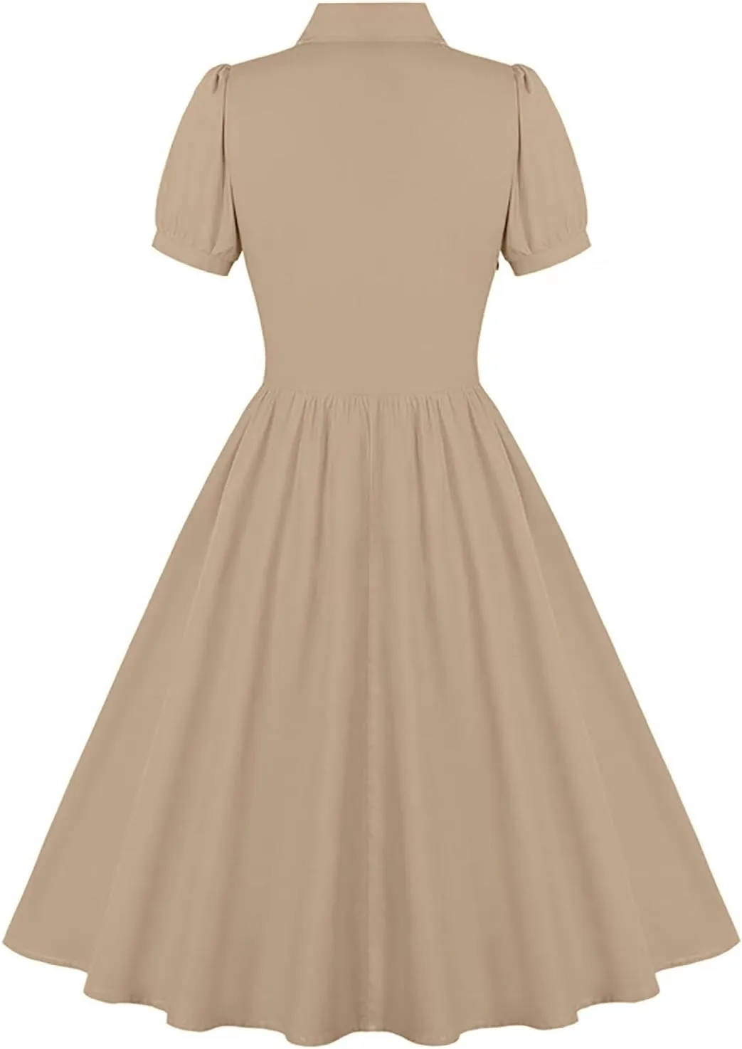 Dresses for Women Plus Size Lapel Collar Flowy Swing Vacation Dress Casual Midi Dress Summer Short Sleeve Retro Dress