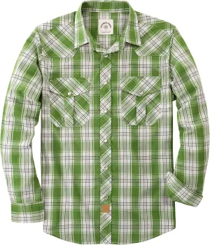 Dubinik Pearl Snap Shirts for Men Long Sleeve Western Shirts for Men Vintage Casual Plaid Shirt Cowboy Shirts for Men