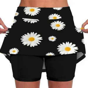 Elastic Yoga Culottes for Women Solid Color Athletic Shorts Lightweight High Waist Skinny Floral Print Joggers 2024