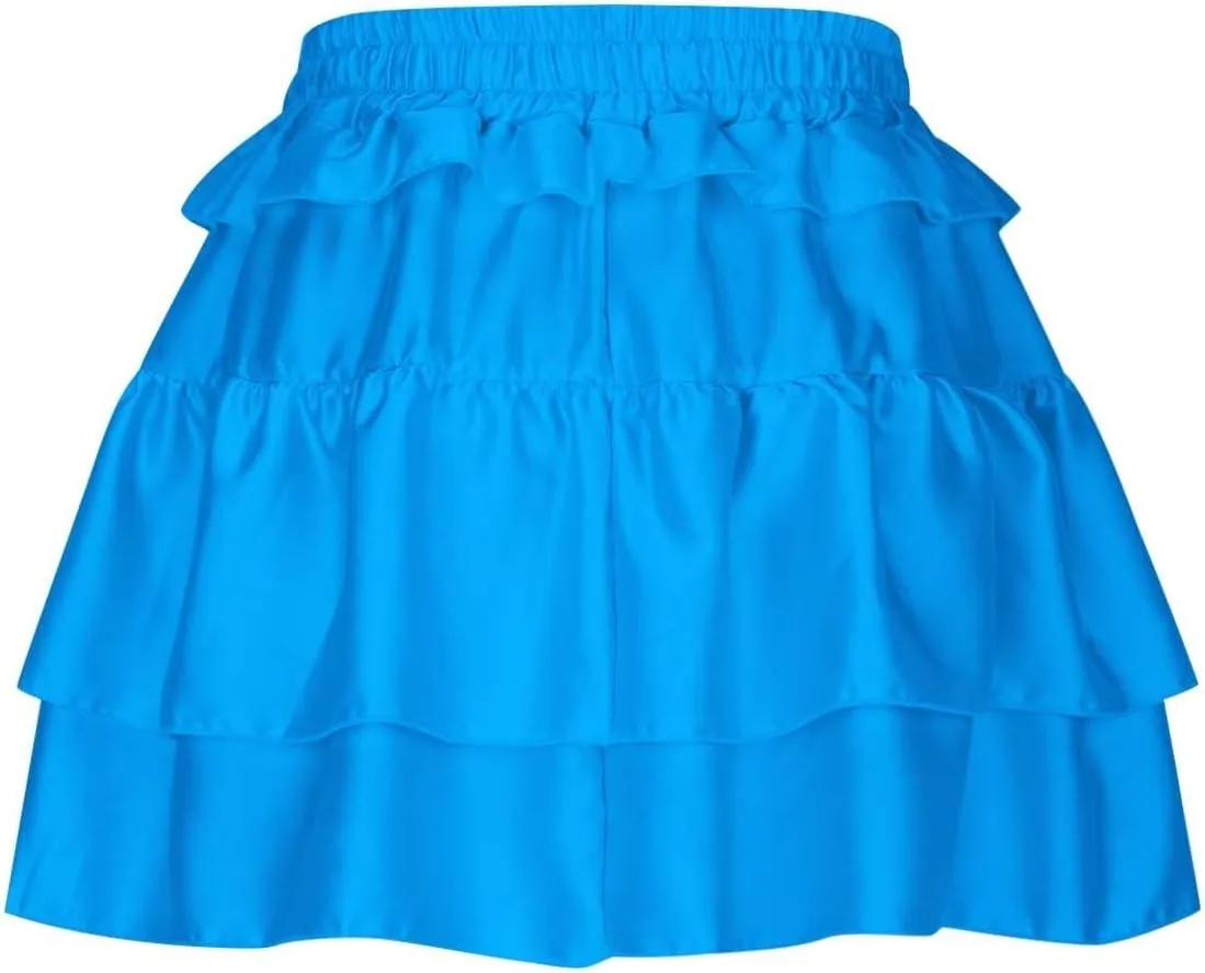 Flowy Skirts for Women Casual Shorts Boho Dress Sexy Floral Skorts Ruffle Mini Skirt Running Tennis Butterfly Shorts