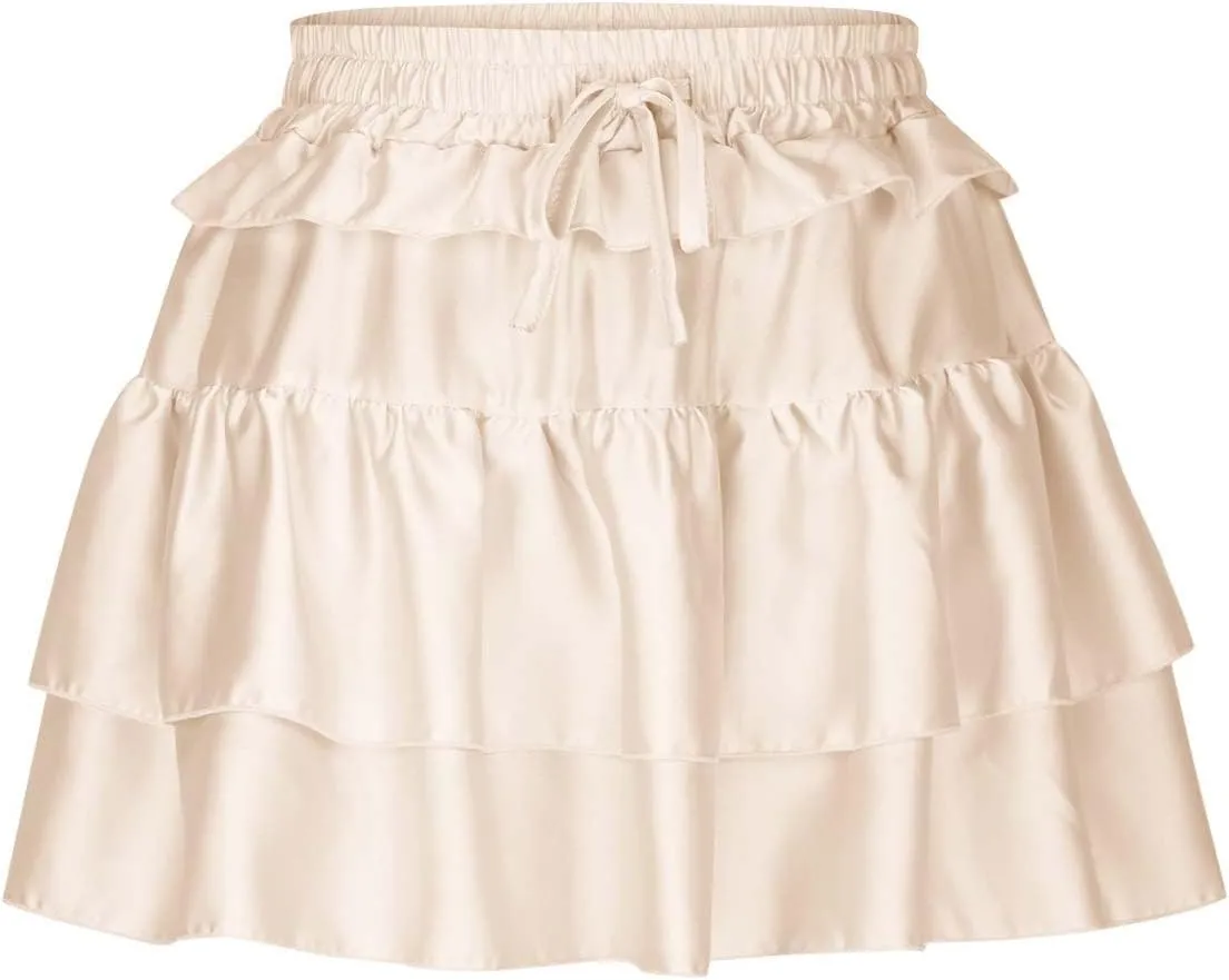 Flowy Skirts for Women Casual Shorts Boho Dress Sexy Floral Skorts Ruffle Mini Skirt Running Tennis Butterfly Shorts