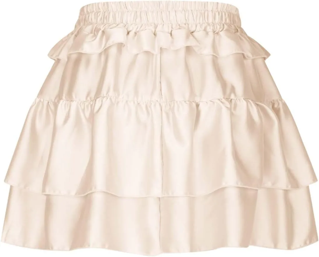 Flowy Skirts for Women Casual Shorts Boho Dress Sexy Floral Skorts Ruffle Mini Skirt Running Tennis Butterfly Shorts