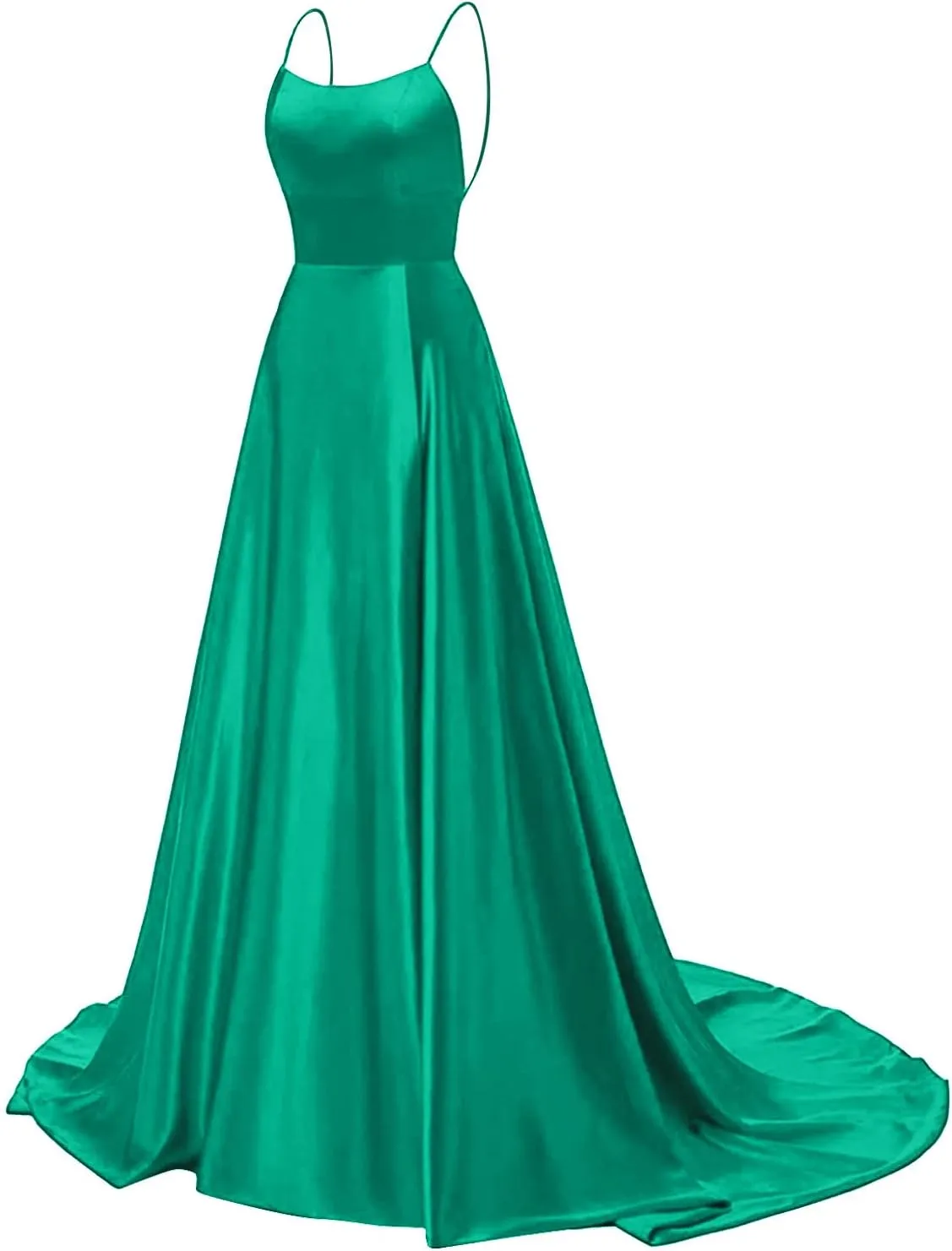 Formal Dresses for Women Sleeveless Spaghetti Strap Side Slit Long Prom Dress Elegant Cocktail Party Maxi Dresses Eveing Gown