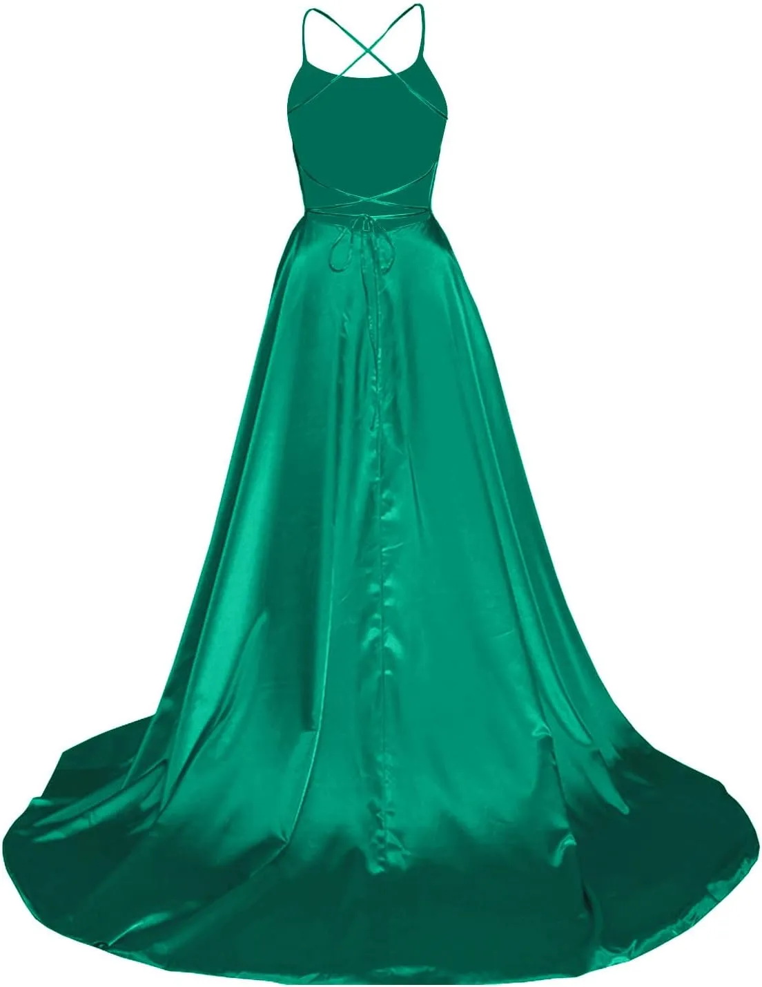 Formal Dresses for Women Sleeveless Spaghetti Strap Side Slit Long Prom Dress Elegant Cocktail Party Maxi Dresses Eveing Gown