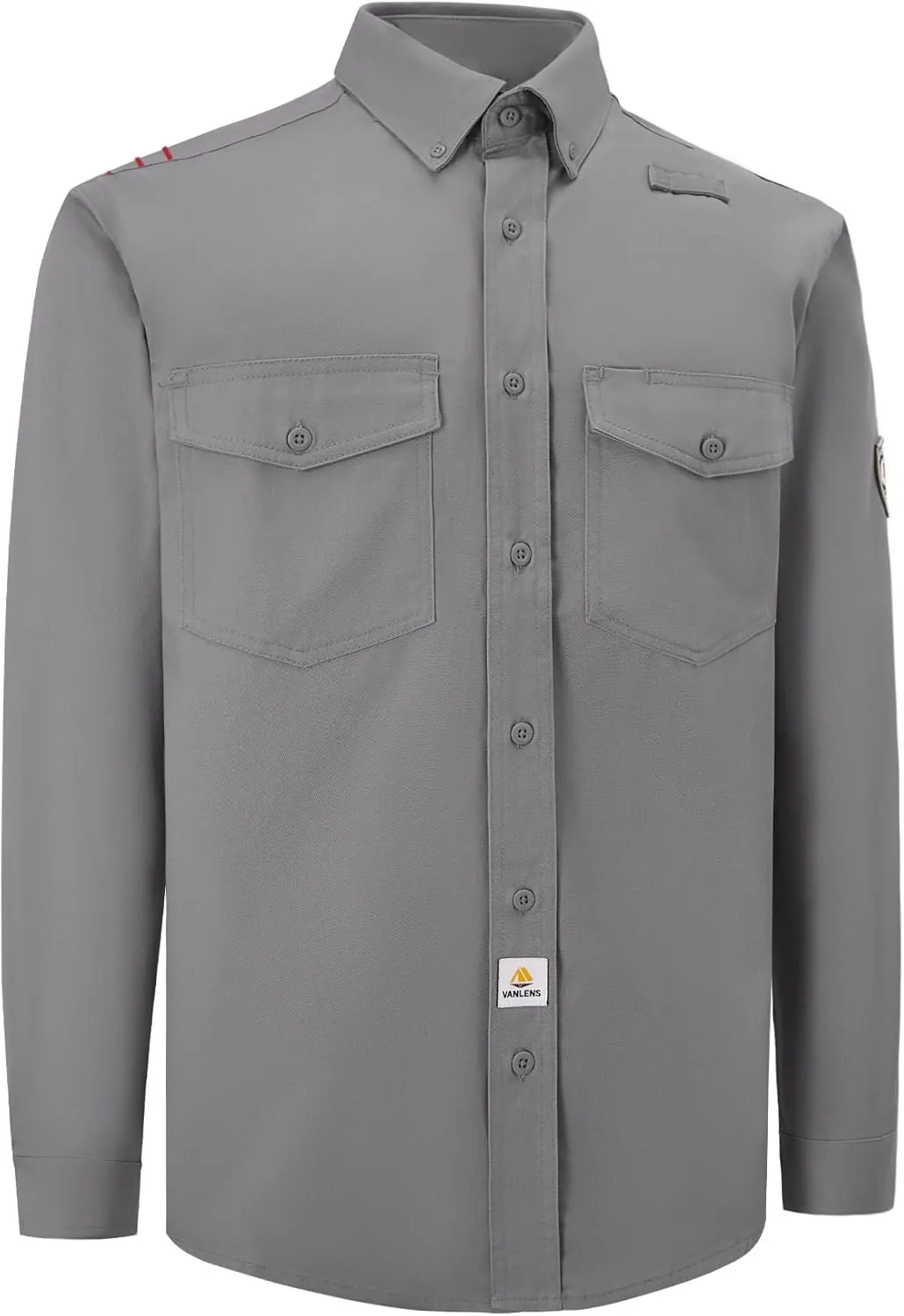 FR Shirts for Men 6.5OZ Welding Shirt Pearl Snap Light Weight Flame Resistant Shirts CAT2/NFPA2112