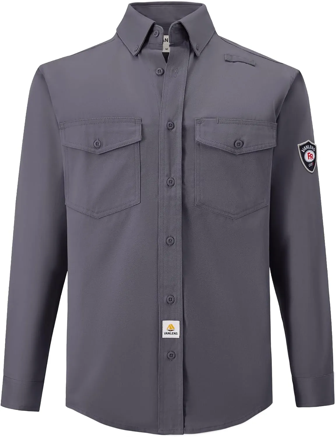 FR Shirts for Men 6.5OZ Welding Shirt Pearl Snap Light Weight Flame Resistant Shirts CAT2/NFPA2112