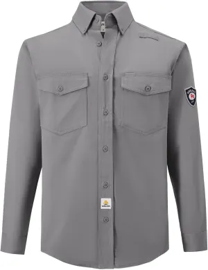 FR Shirts for Men 6.5OZ Welding Shirt Pearl Snap Light Weight Flame Resistant Shirts CAT2/NFPA2112