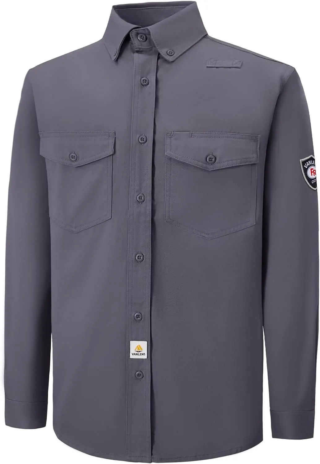 FR Shirts for Men 6.5OZ Welding Shirt Pearl Snap Light Weight Flame Resistant Shirts CAT2/NFPA2112