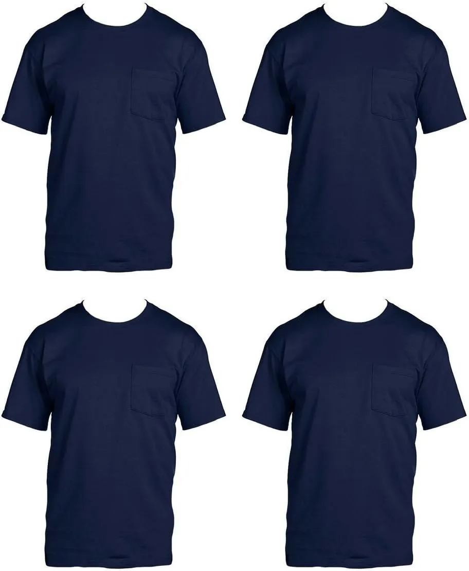 Fruit of the Loom Men's Pocket Crew Neck T-Shirt (Pack of 4)