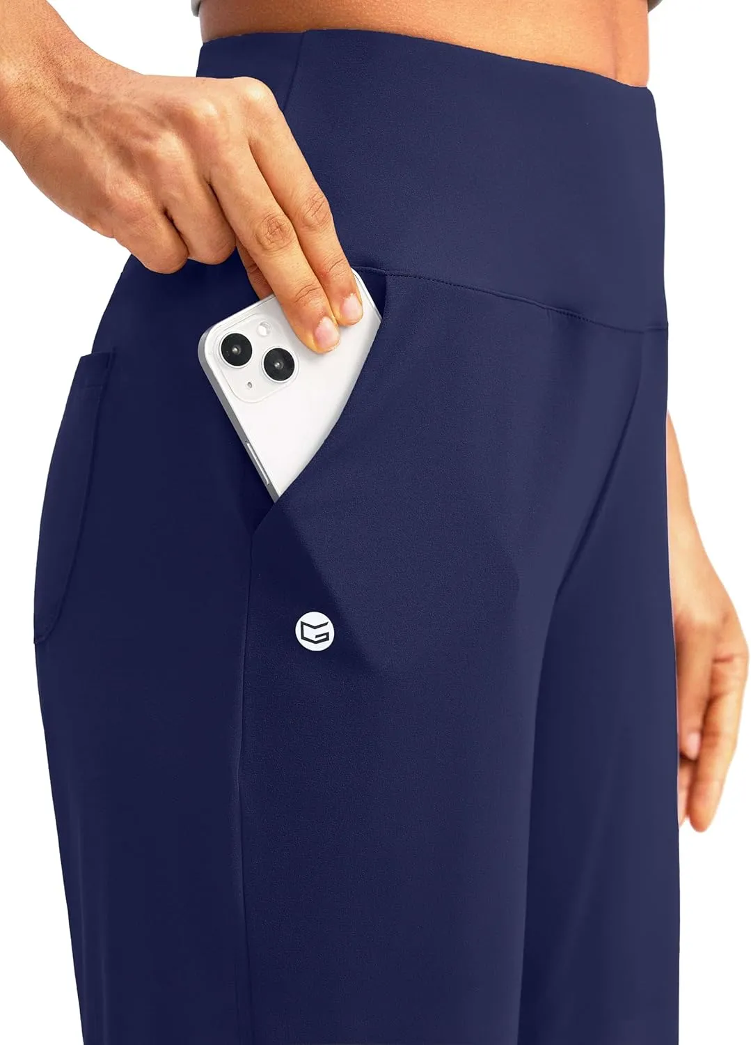 G Gradual Women's 12" Bermuda Long Shorts with Pockets High Waisted Stretch Knee Length Shorts for Women Summer Walking