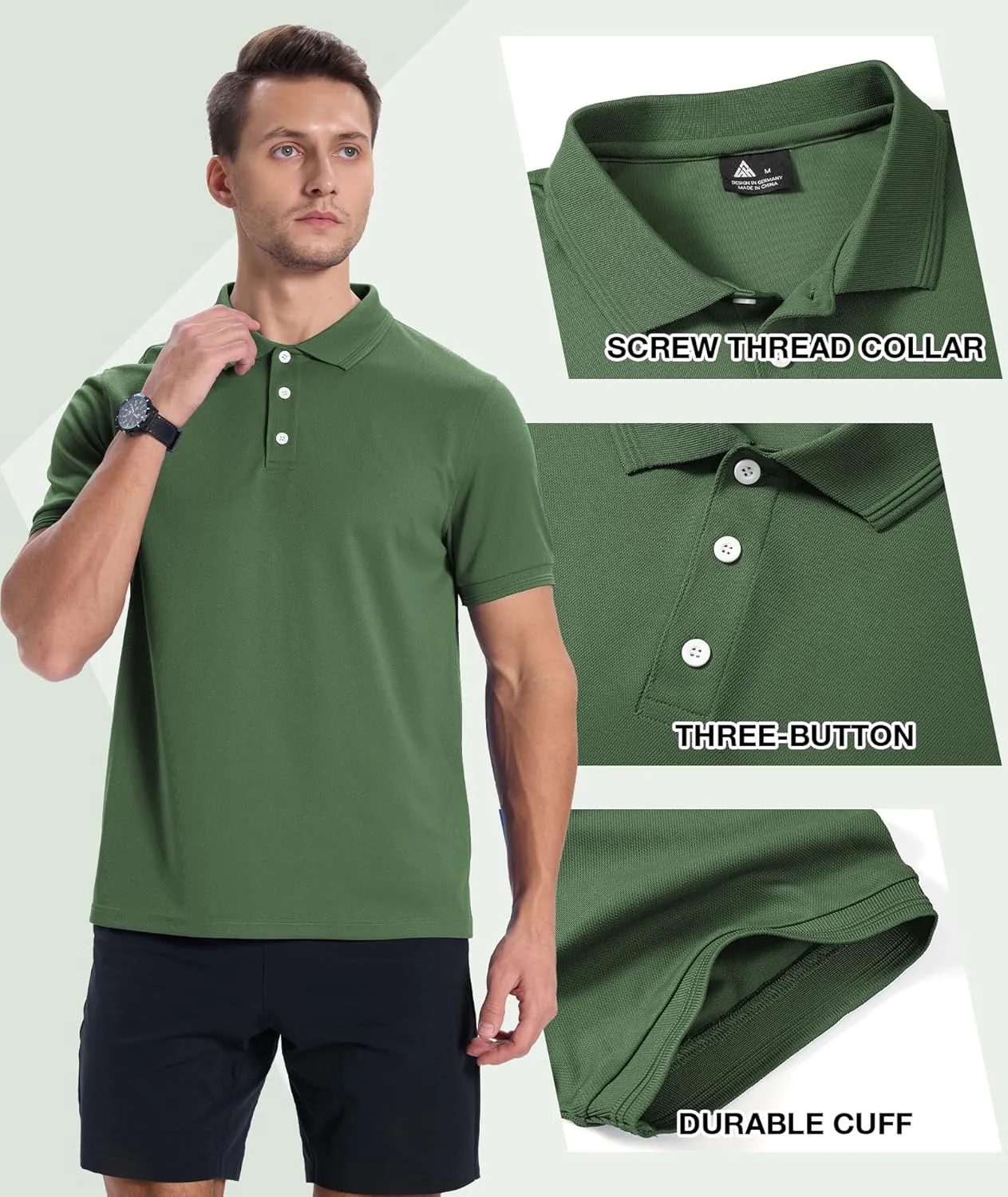GEEK LIGHTING 3 Pack Mens Polo Shirts Short Sleeve Shirt for Men Casual Athletic T-Shirts