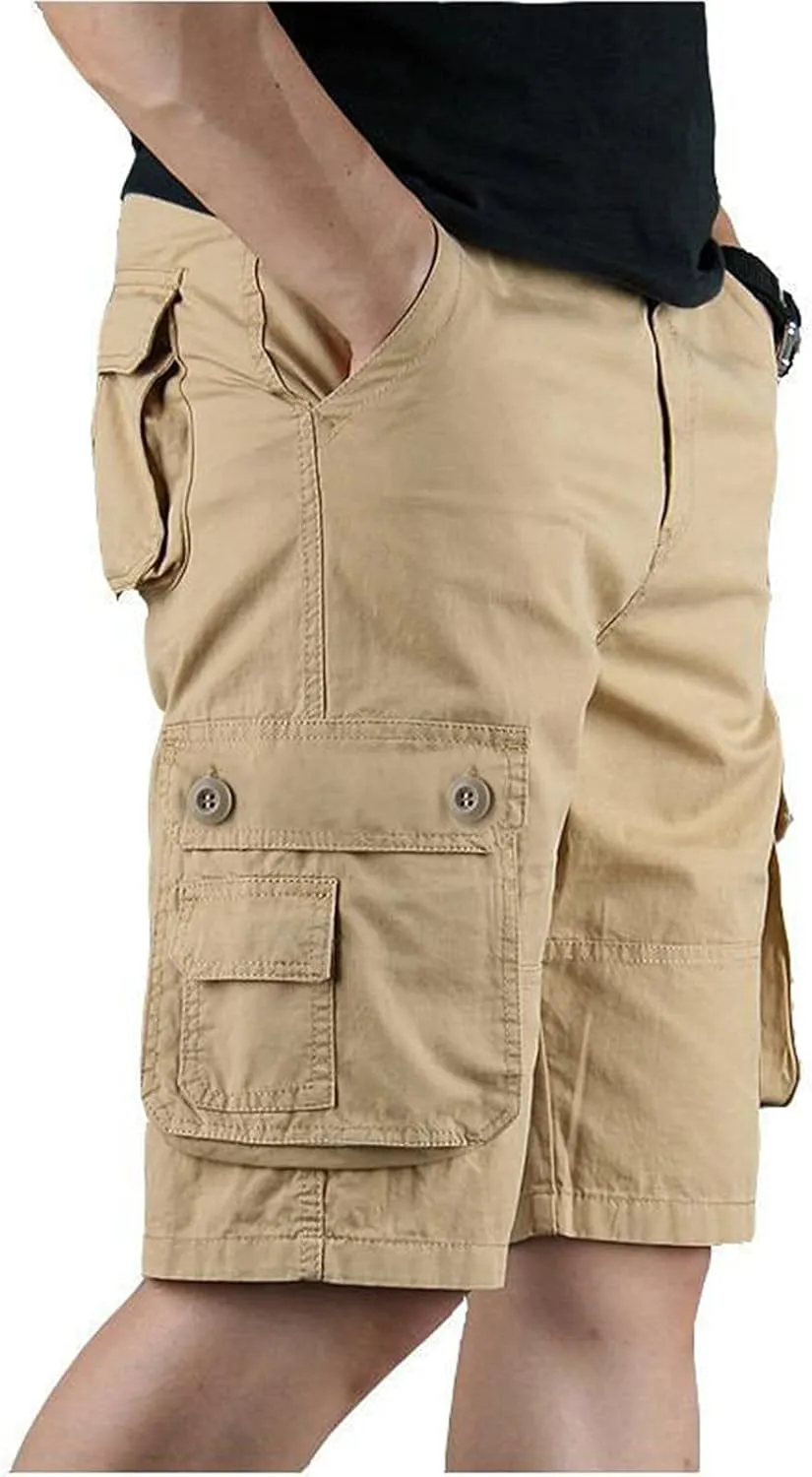 GIERIDUC Men's Hiking Cargo Shorts Quick-Dry Outdoor Athletic Pants Travel Fishing Golf Tactical Shorts with Multi Pockets