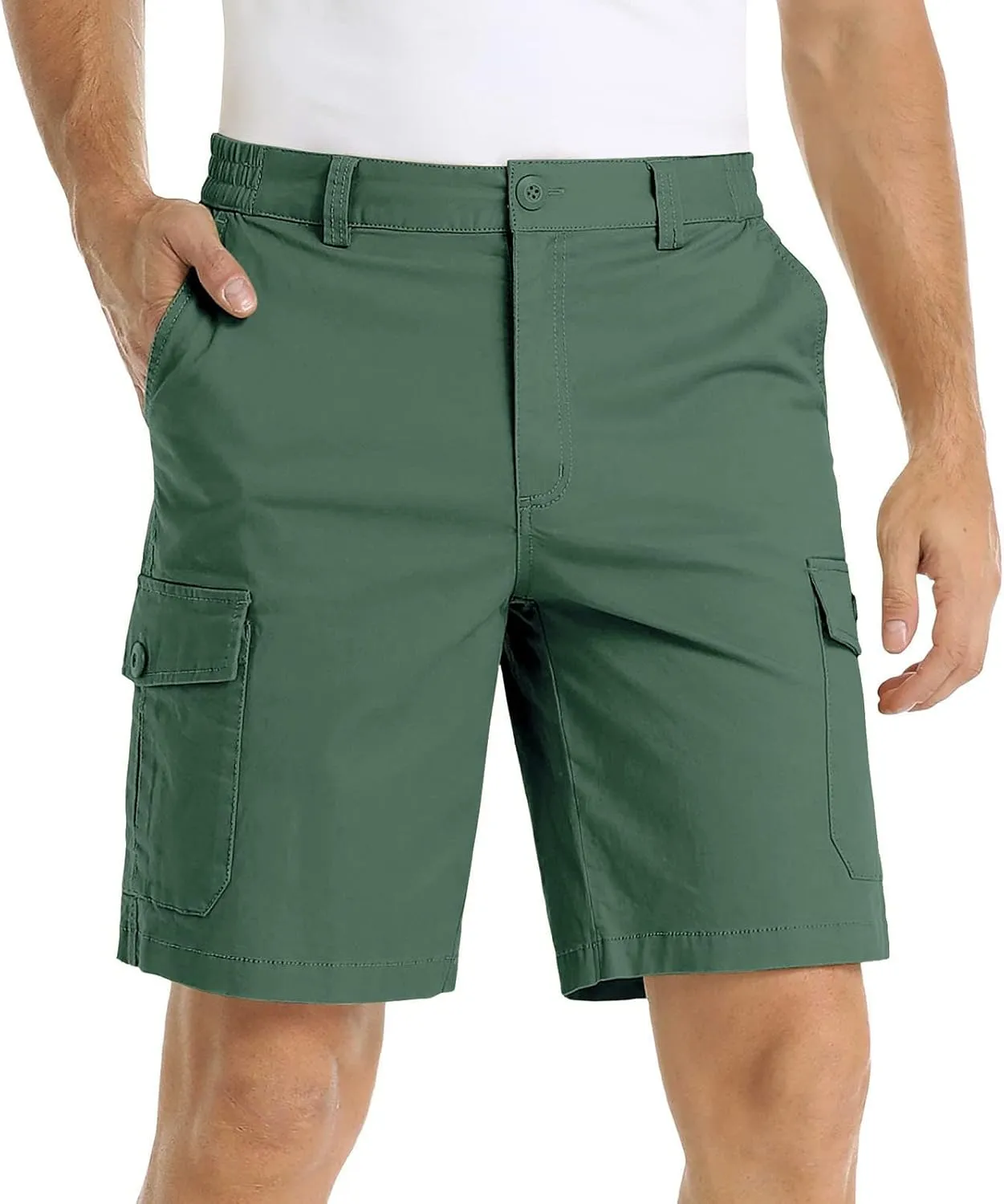 GIERIDUC Men's Hiking Cargo Shorts Quick-Dry Outdoor Athletic Pants Travel Fishing Golf Tactical Shorts with Multi Pockets