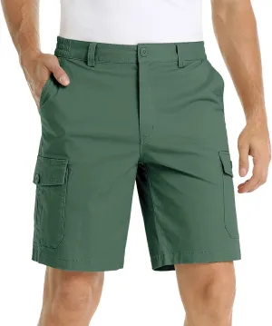 GIERIDUC Men's Hiking Cargo Shorts Quick-Dry Outdoor Athletic Pants Travel Fishing Golf Tactical Shorts with Multi Pockets