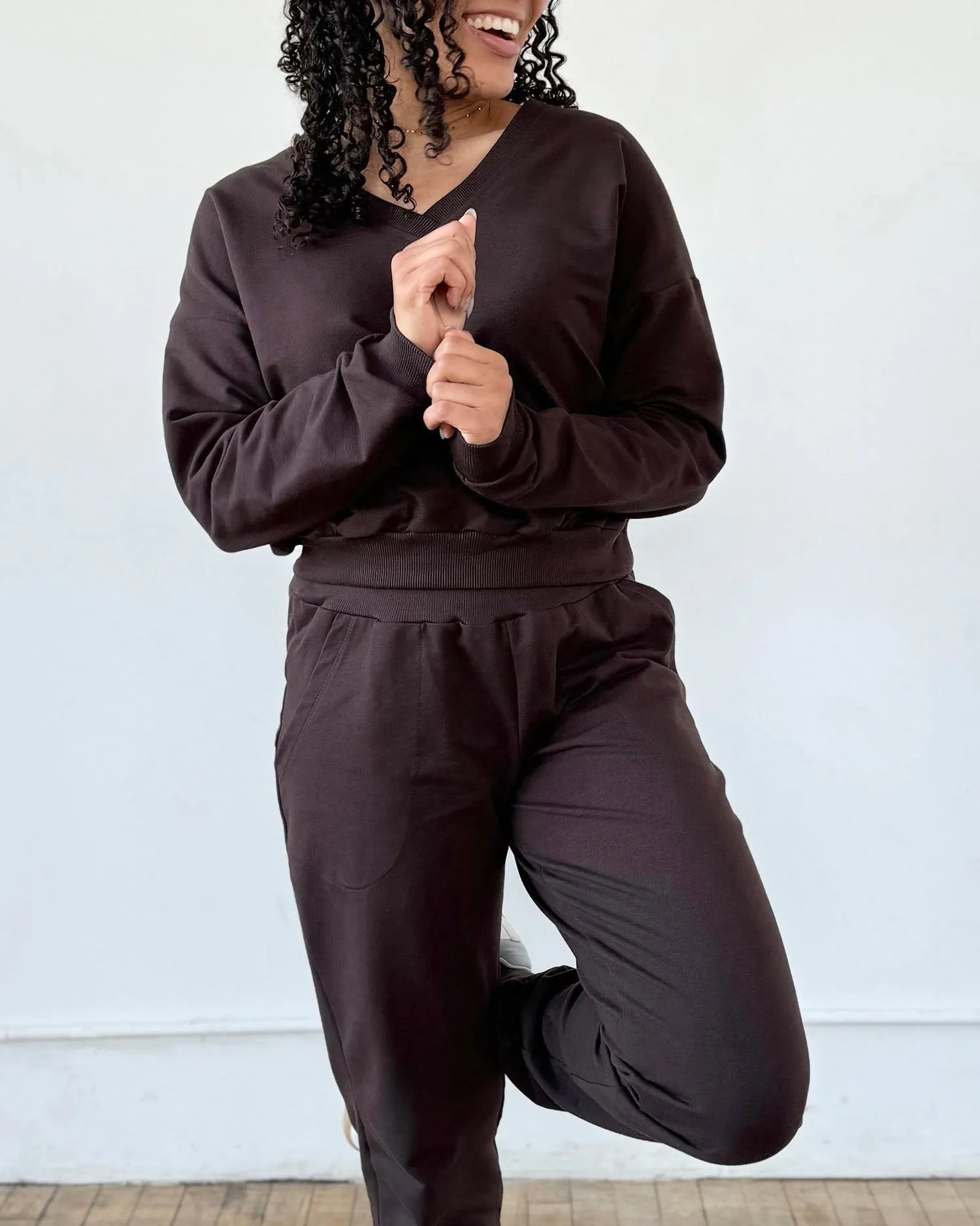 GRETA joggers in Chocolate Torte