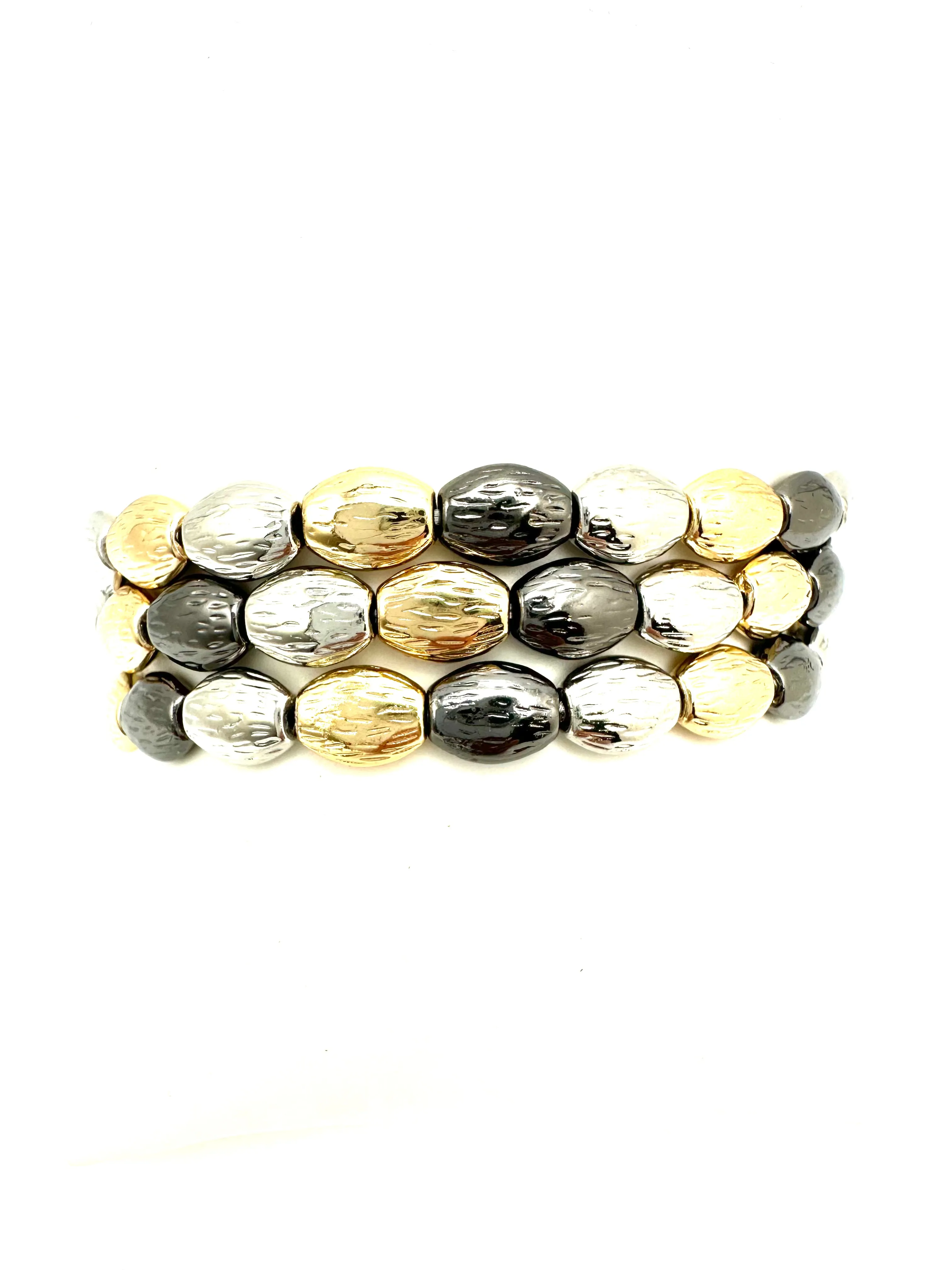 Hammered Bead Bracelets