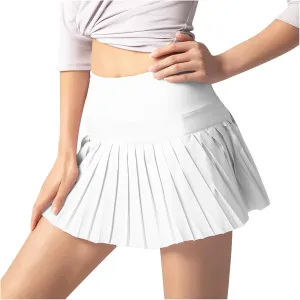 HGps8w Womens Pleated Tennis Skirts with Bulit-in-Shorts High Waisted Athletic Golf Skorts Skirts Outdoor Sports Shorts