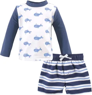 Hudson Baby Unisex Baby Swim Rashguard Set