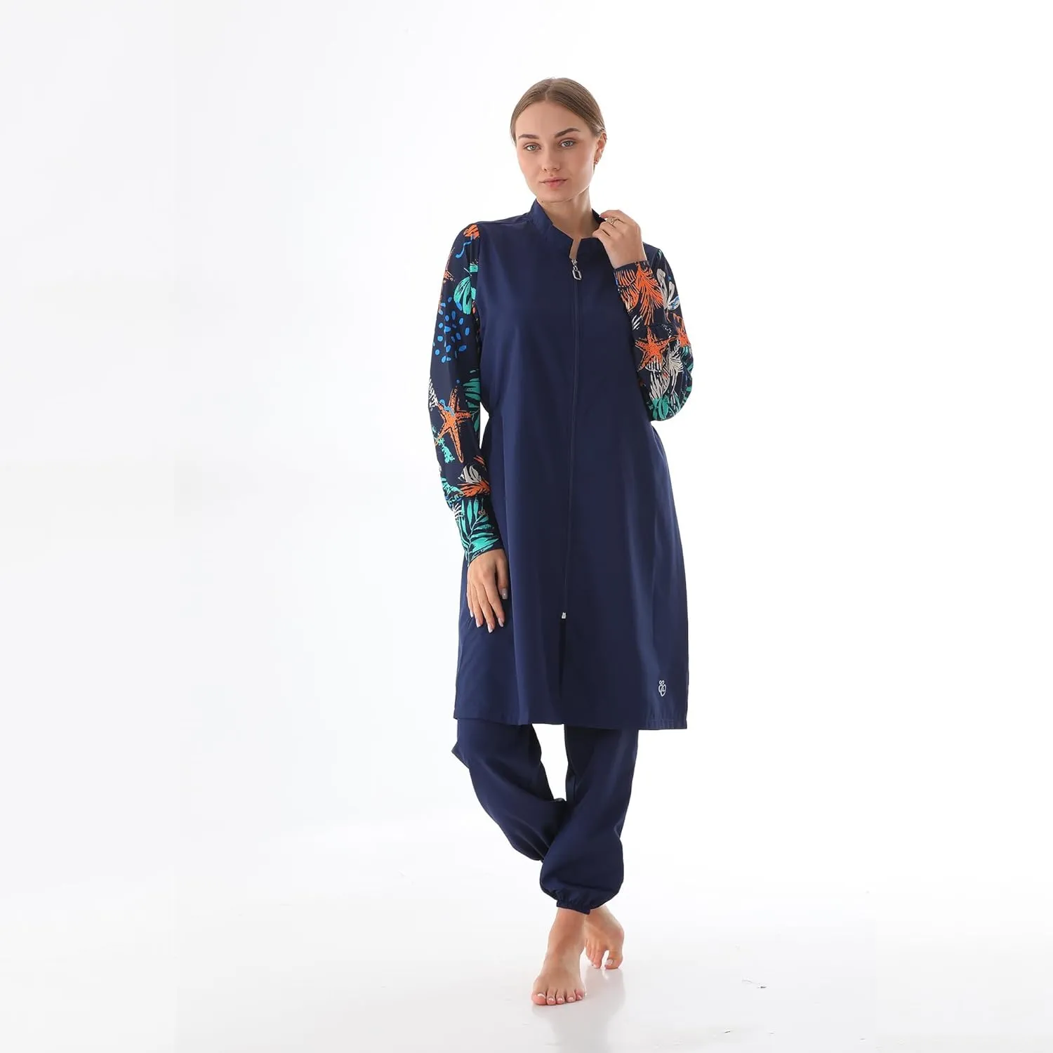 Islamic Long Sleeve Swimsuits for Women Modest Muslim 4 PCS | Full Cover Rash Guard Burkini | Arabic Swimwear