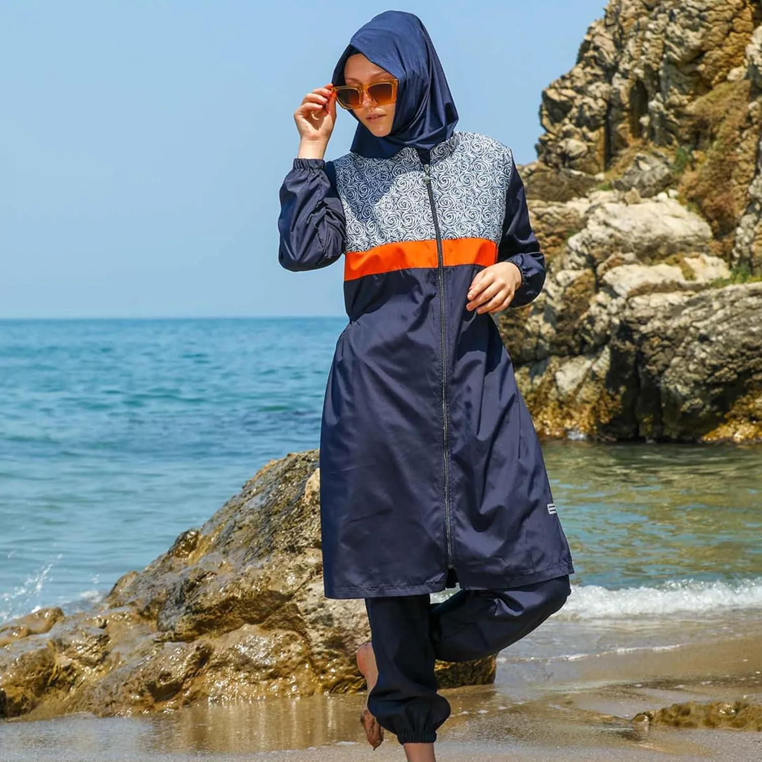 Islamic Long Sleeve Swimsuits for Women Modest Muslim 4 PCS | Full Cover Rash Guard Burkini | Arabic Swimwear
