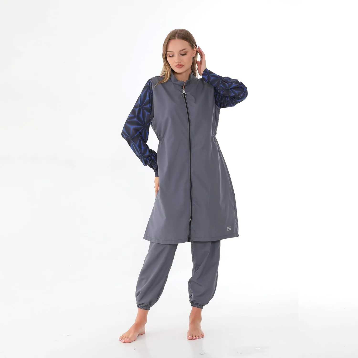 Islamic Long Sleeve Swimsuits for Women Modest Muslim 4 PCS | Full Cover Rash Guard Burkini | Arabic Swimwear