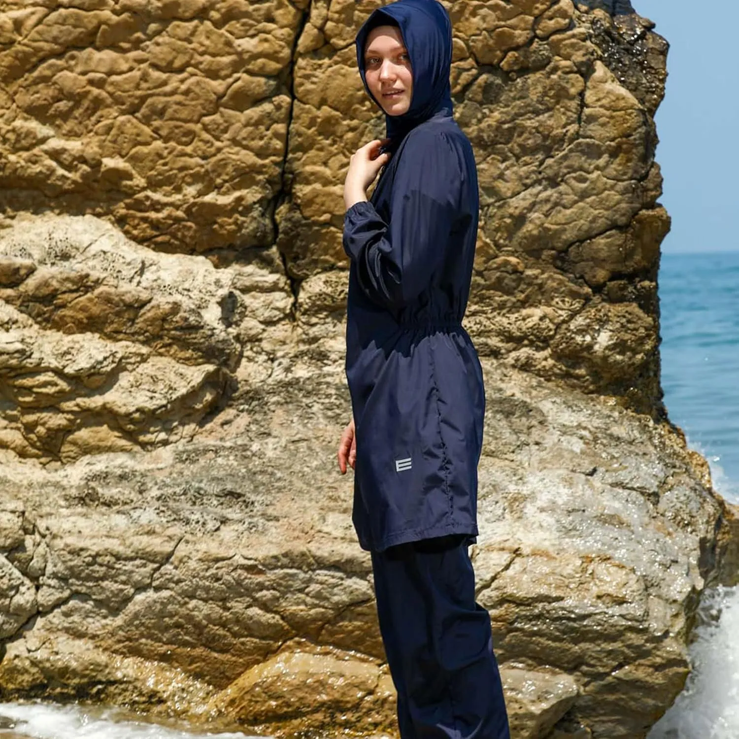 Islamic Long Sleeve Swimsuits for Women Modest Muslim 4 PCS | Full Cover Rash Guard Burkini | Arabic Swimwear